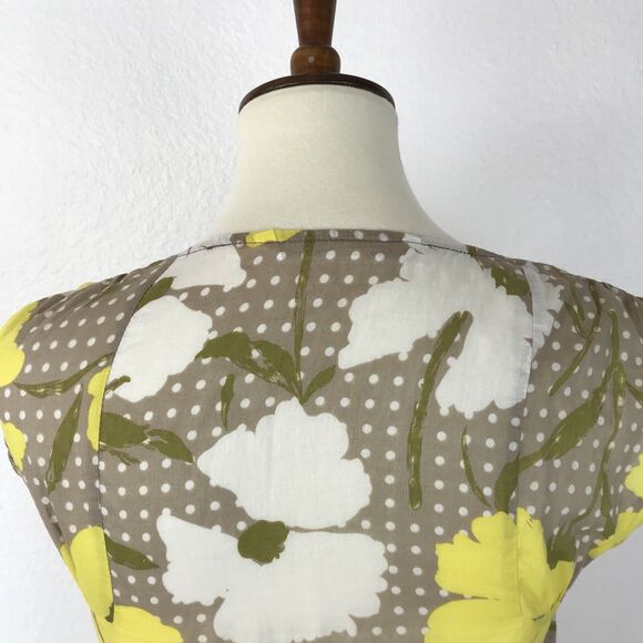 Diane von Furstenberg Top Blouse Pullover Polka Dot Floral Print Draped - Picture 7 of 8